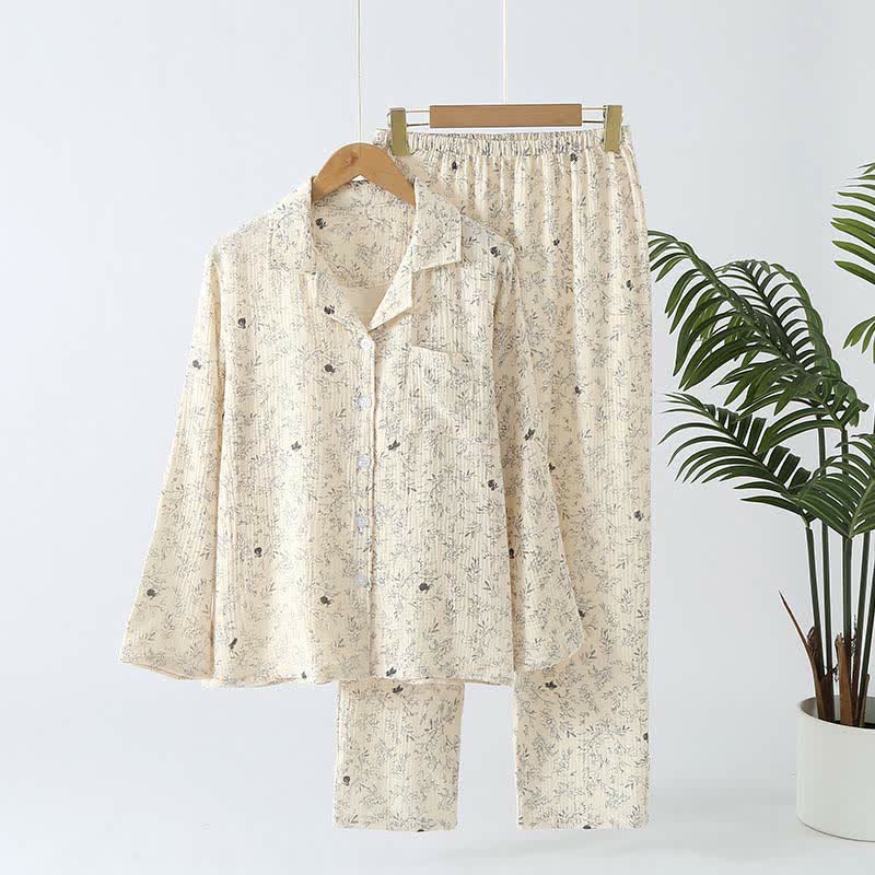 Loungewear-Set aus reiner Baumwolle im Waldstil