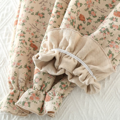 Loungewear-Set aus Baumwolle im Vintage-Rosengarten-Stil