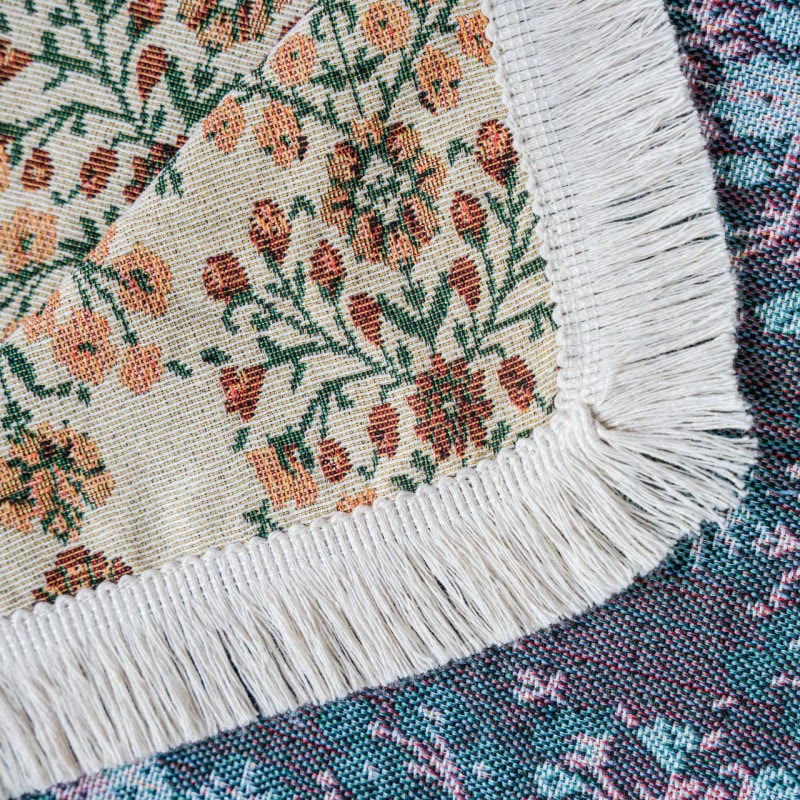Sofaschoner mit Jacquard-Quaste und Pflaumenblütenmuster - image 8
