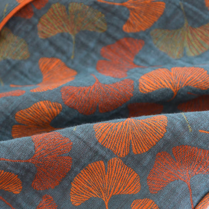 Loungewear-Set aus Baumwolle mit Ginkgoblatt-Knopf - image 12
