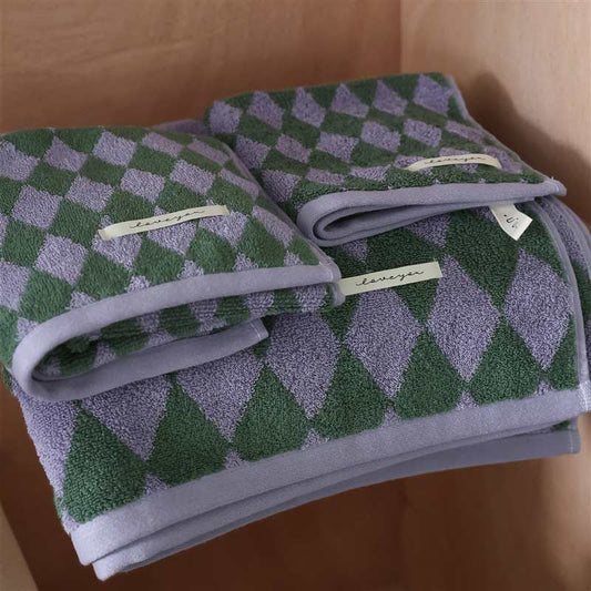 Ownkoti Vintage Plaid Baumwolle SquareTowel Badetuch-Set