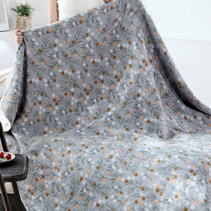 Retro Wende-Bettdecke, weiche Steppdecke mit Blumenmuster