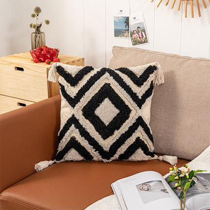 Ownkoti Marokko Jacquard-Kissenbezug mit Quasten