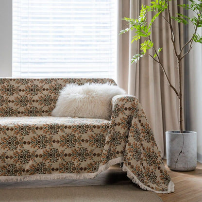 Sofaschoner mit Jacquard-Quaste und Pflaumenblütenmuster - image 2
