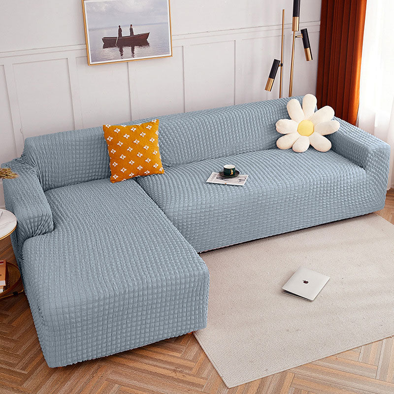 Ownkoti Pure Color Seersucker Dehnbarer Sofabezug