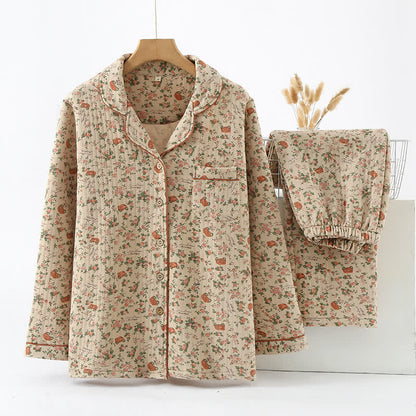 Rural Rose Air Loungewear-Set aus Baumwolle