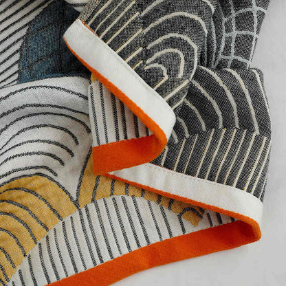 Ownkoti Badetuch aus Jacquard-Baumwolle mit Muscheldruck