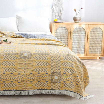 Wendesteppdecke aus weicher Baumwolle mit geometrischem Muster