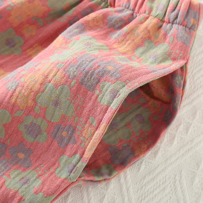 Loungewear-Set aus Baumwollgaze mit Pflaumenblüten