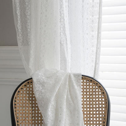 Ownkoti Jacquard-Blumen-Dekovorhang mit Hohlsaum