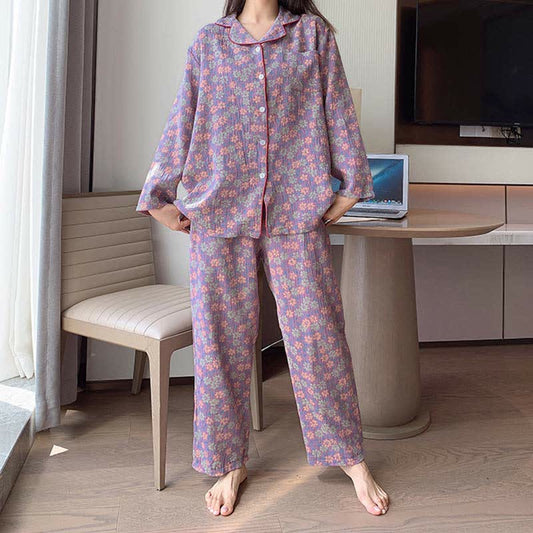 Ländliches Loungewear-Set aus Baumwolle in Übergröße