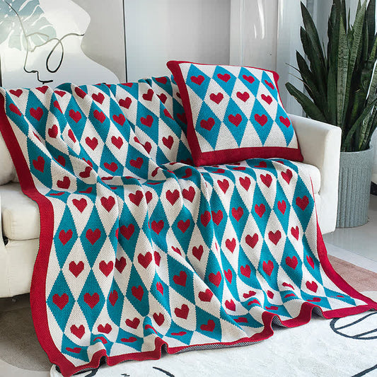 Diamond & Love Dekorative Strickdecke