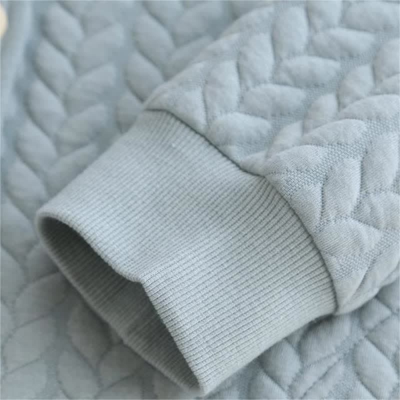 Einfaches Pyjama-Set aus Air Cotton mit Rundhalsausschnitt