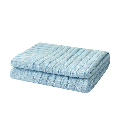 Ownkoti Einfarbige Sofa-Strickdecke aus Baumwolle - image 17