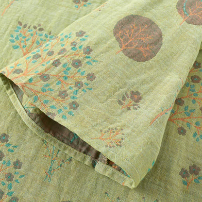 Loungewear-Set aus Jacquard-Baumwolle mit Blattbaum-Print - image 11