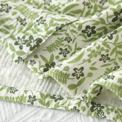 Loungewear-Set aus Baumwolle im pastoralen Stil mit Blumenmuster