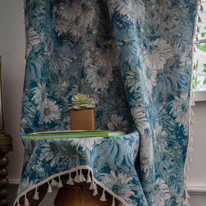 Quastenvorhang im Blumenölgemälde-Stil