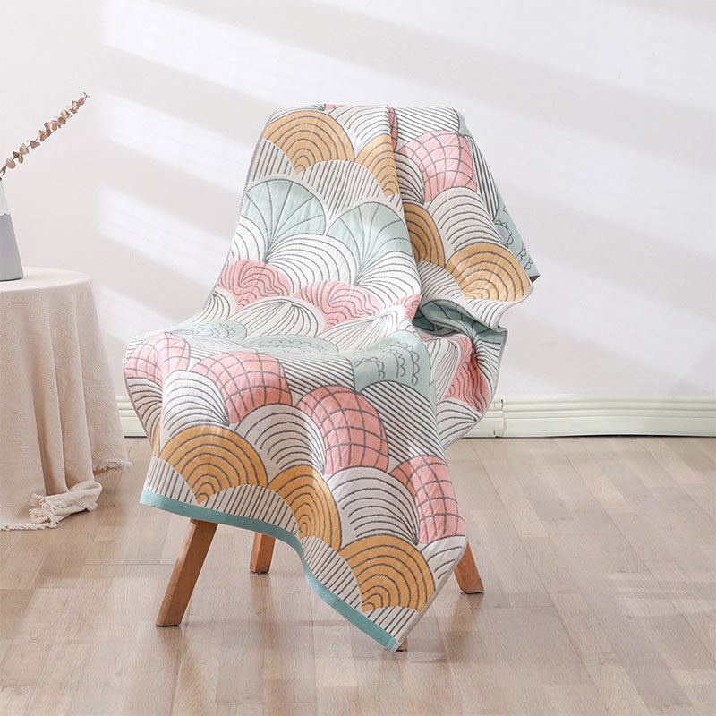 Ownkoti Badetuch aus Jacquard-Baumwolle mit Muscheldruck