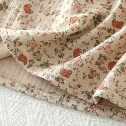 Loungewear-Set aus Baumwolle im Vintage-Rosengarten-Stil