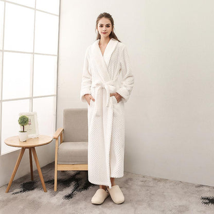 Ownkoti Puffy Fleece Pyjama Langer Bademantel