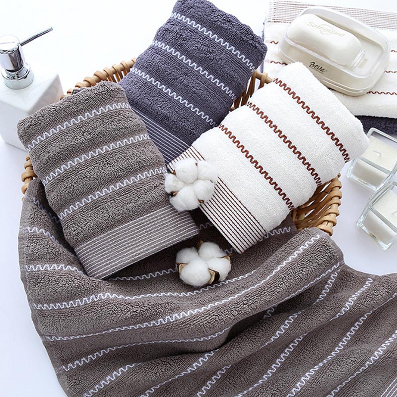 Ownkoti Gestreiftes Badetuch-Badetuch-Set
