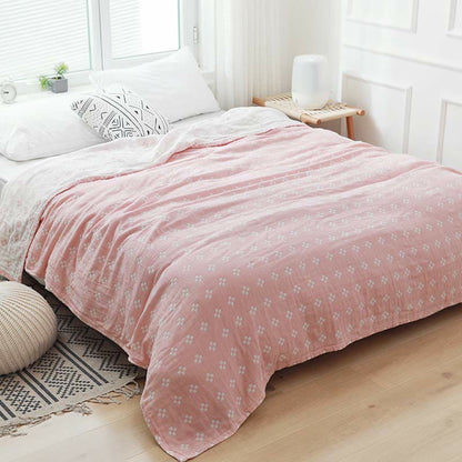 Ownkoti Mini-Steppdecke aus Baumwolle mit quadratischem Karomuster in Weiß