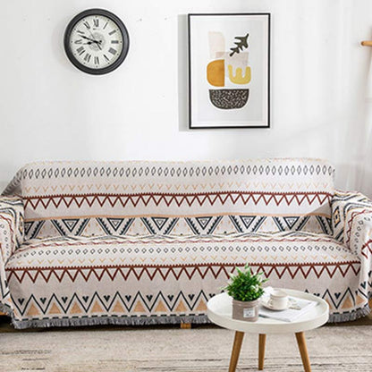 Ownkoti Indische geometrische Decke, wendbarer Sofabezug
