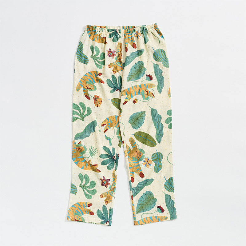 Süßes Tiger-Pflanzen-Loungewear-Set
