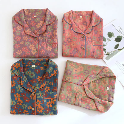 Pyjama-Set mit langen Ärmeln aus Baumwollgaze - image 1