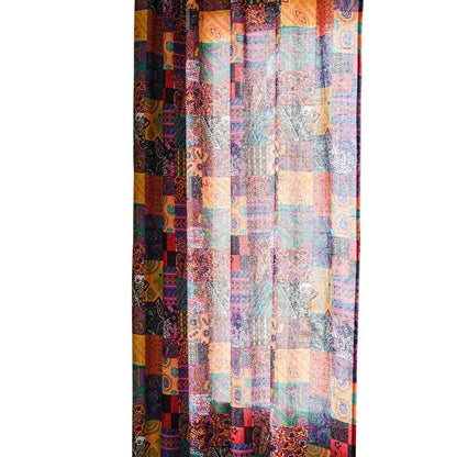 Ownkoti Bunte Boho-Fenstervorhänge aus Baumwollleinen