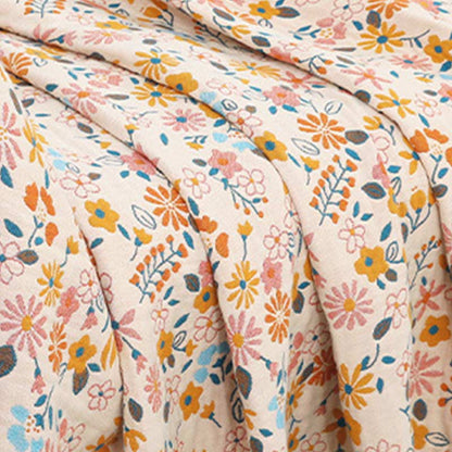 Ownkoti Decke mit Gartenblumen-Quasten, Sofabezug