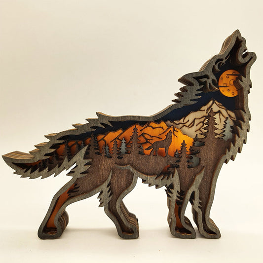 Ownkoti Kreative Waldtier-Dekoration – Wolf