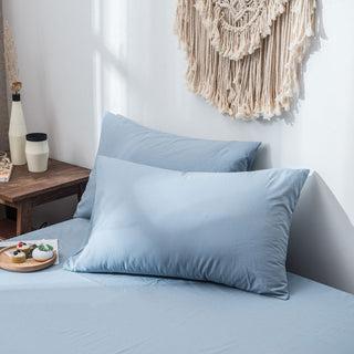 Ownkoti Stilvoller, weicher Kissenbezug aus reiner Baumwolle (2 Stück) - Blau - 48 cm x 74 cm - image 0