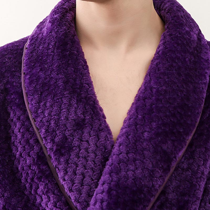 Ownkoti Puffy Fleece Pyjama Langer Bademantel