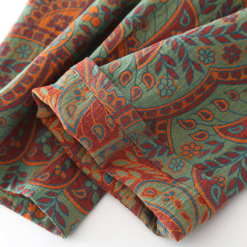 Loungewear-Set mit Rundhalsausschnitt und Vintage-Jacquardmuster - image 10
