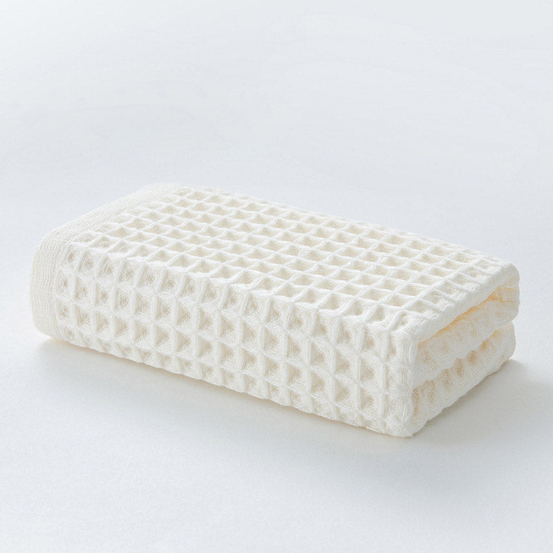 Ownkoti Einfaches Handtuch aus Baumwolle mit Waffelmuster (3 Stück)