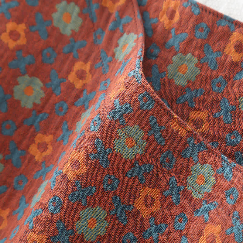 Nachthemd aus weicher Baumwolle mit Rundhalsausschnitt und Blumenmuster