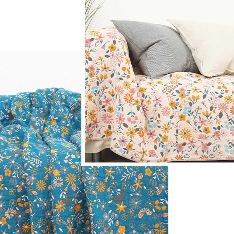 Ownkoti Decke mit Gartenblumen-Quasten, Sofabezug
