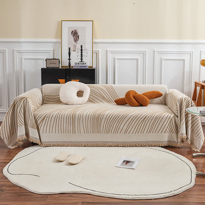 Ownkoti Chenille-Sofaschoner mit abstrakten Streifen