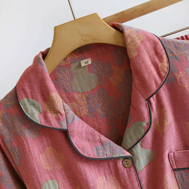 Gourd Cotton Langarm-Pyjama-Set - image 3