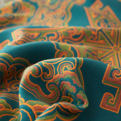 Wende-Bettdecke aus Bambusfaser mit Boho-Blumenmotiv