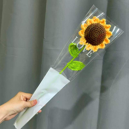 Gestrickte handgemachte Baumwollhäkel-Sonnenblume - Als Bild - 1 Stück - image 1