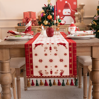 Luxuriöser Tischläufer für die Weihnachtsdekoration