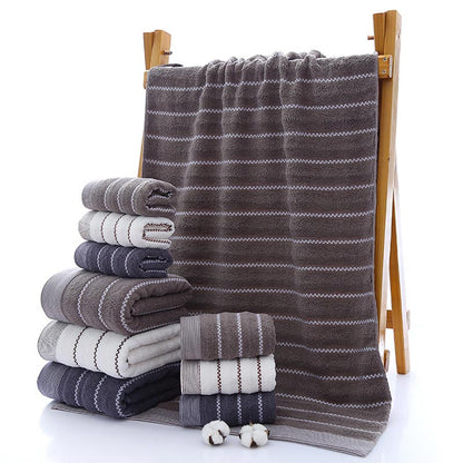Ownkoti Gestreiftes Badetuch-Badetuch-Set