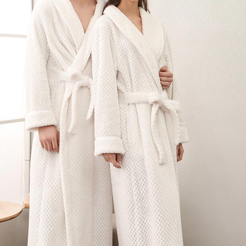 Ownkoti Puffy Fleece Pyjama Langer Bademantel