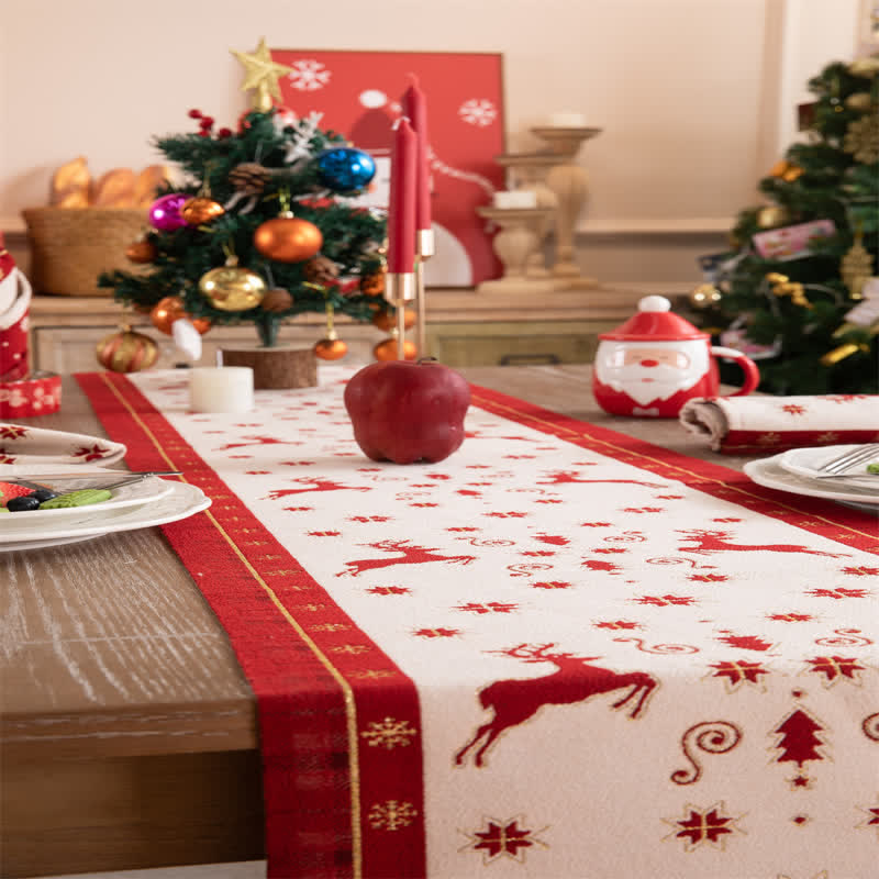 Luxuriöser Tischläufer für die Weihnachtsdekoration