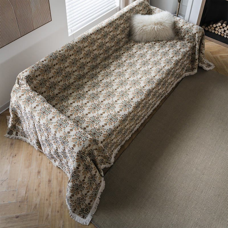 Sofaschoner mit Jacquard-Quaste und Pflaumenblütenmuster - image 5