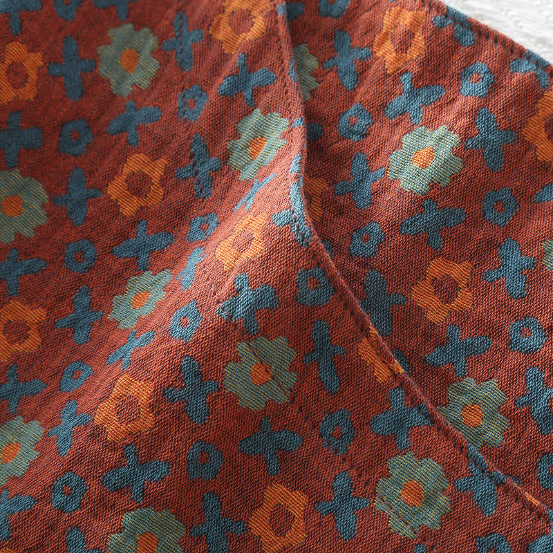 Nachthemd aus weicher Baumwolle mit Rundhalsausschnitt und Blumenmuster