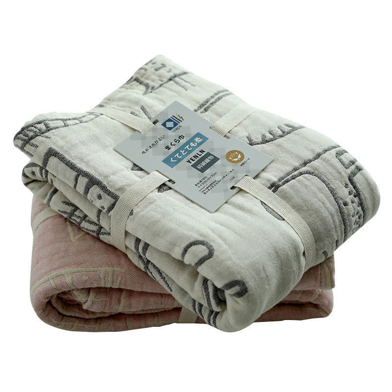 Ownkoti Kissen mit Katzen-Aufdruck, Handtuch, Bett, Baumwollkissen, Dekoration (2 Stück)