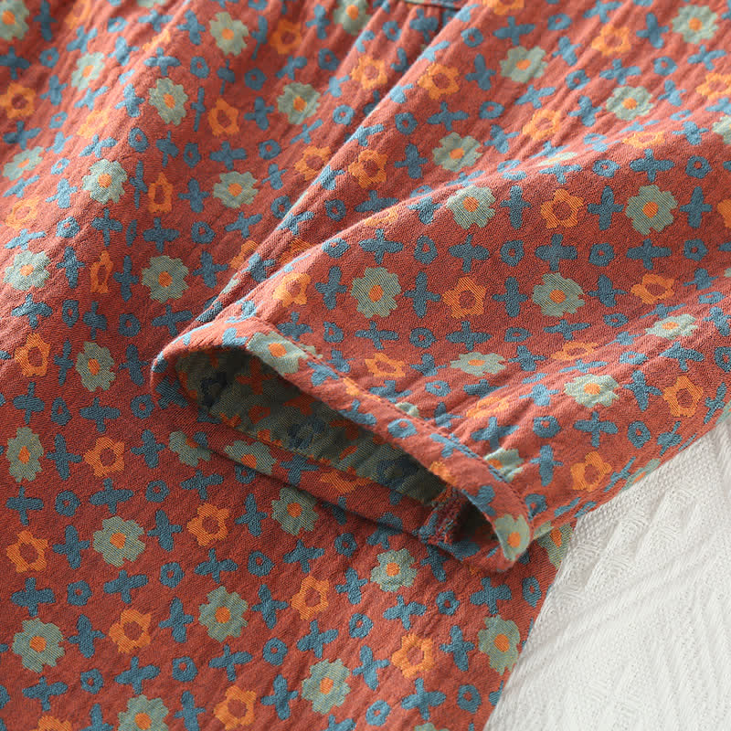 Nachthemd aus weicher Baumwolle mit Rundhalsausschnitt und Blumenmuster